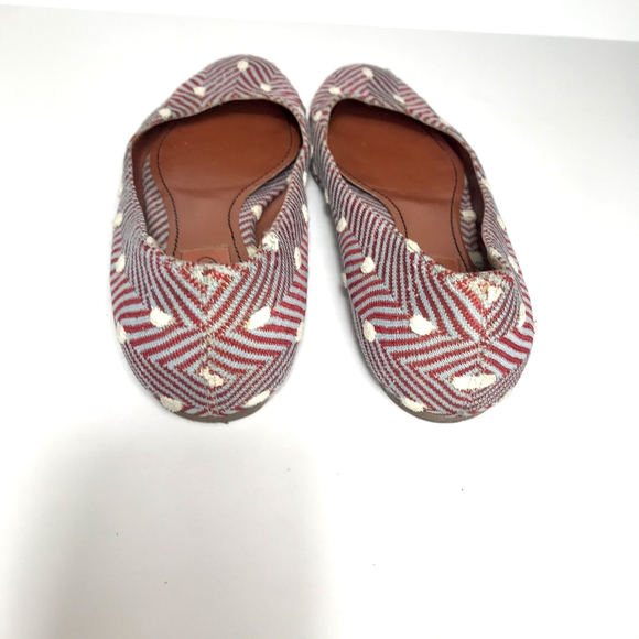 Missoni 39 1/2 Blue Red White Flats - Picture 3 of 7